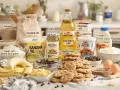 Ingrédients pour remplacer le beurre dans les cookies : huile de coco, yaourt grec, compote de pommes, banane.