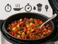 Ratatouille coloré et savoureux dans un Cookeo, prêt à être dégusté.