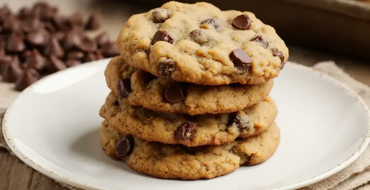 Pile de cookies aux pépites de chocolat, parfaits pour une recette cookies facile.