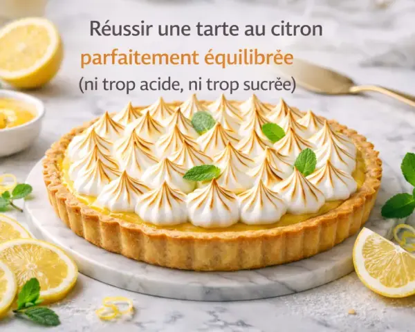 Tarte au citron meringuée, une recette pour un équilibre parfait entre acidité et douceur. Délicieuse et visuellement attrayante.