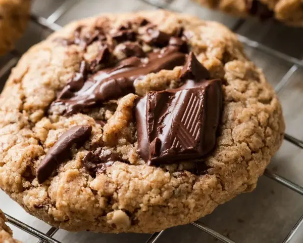 Un cookie aux pépites de chocolat, fondant et gourmand, digne d'une recette de Cyril Lignac.