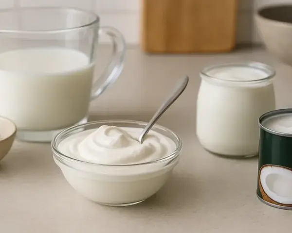 Yaourt, lait et crème de coco : des alternatives pour remplacer la crème fraîche dans vos recettes.