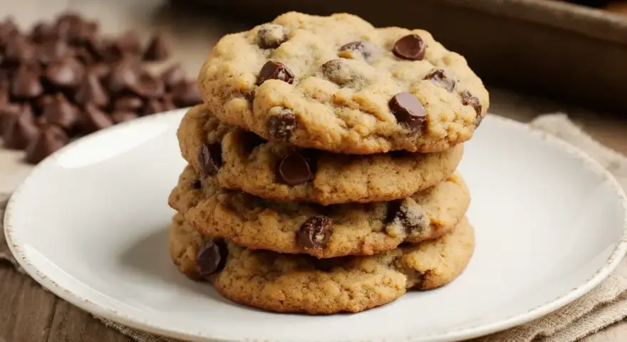Pile de cookies aux pépites de chocolat, parfaits pour une recette cookies facile.